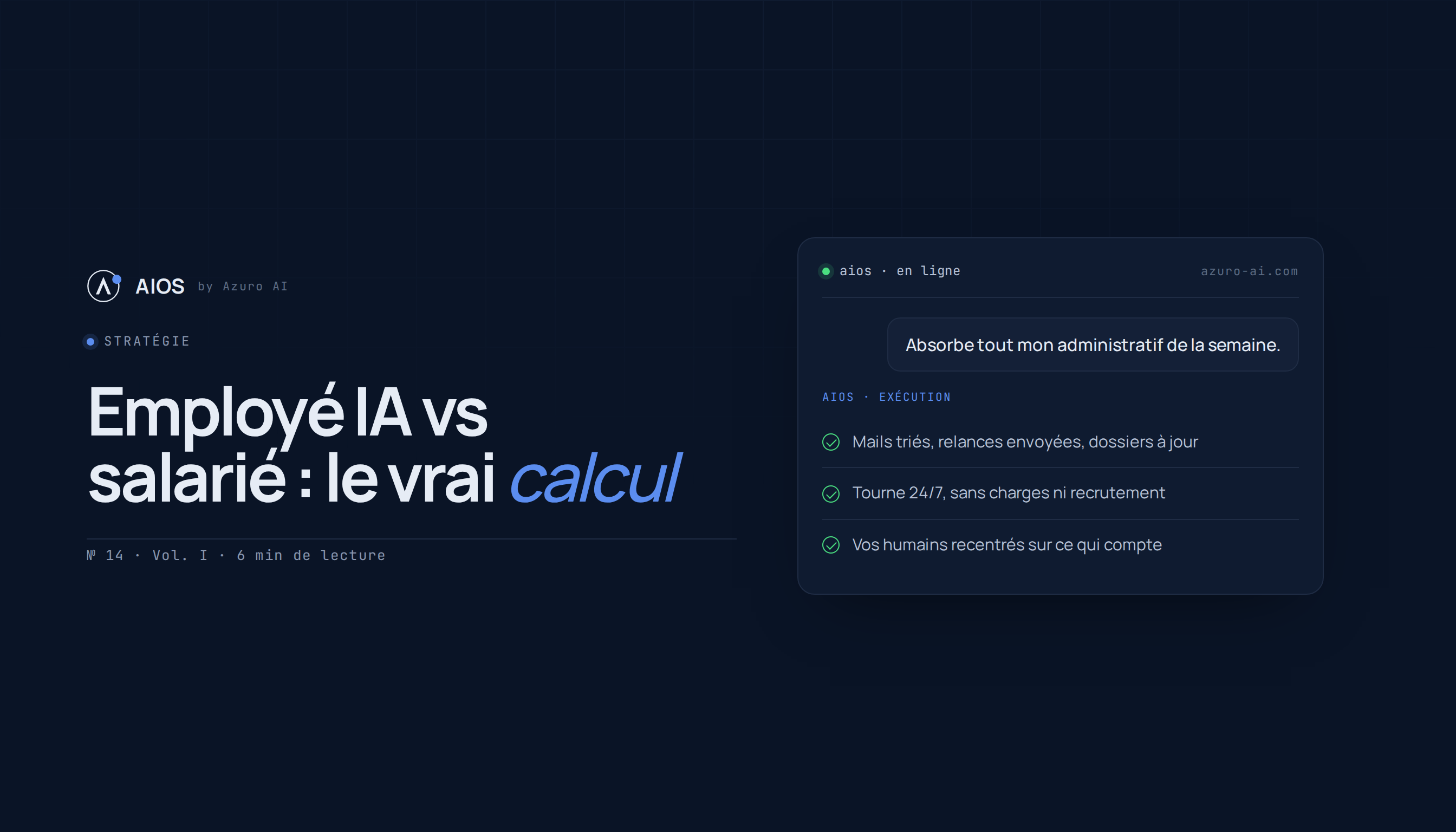 Employé IA vs salarié : le vrai calcul pour un dirigeant