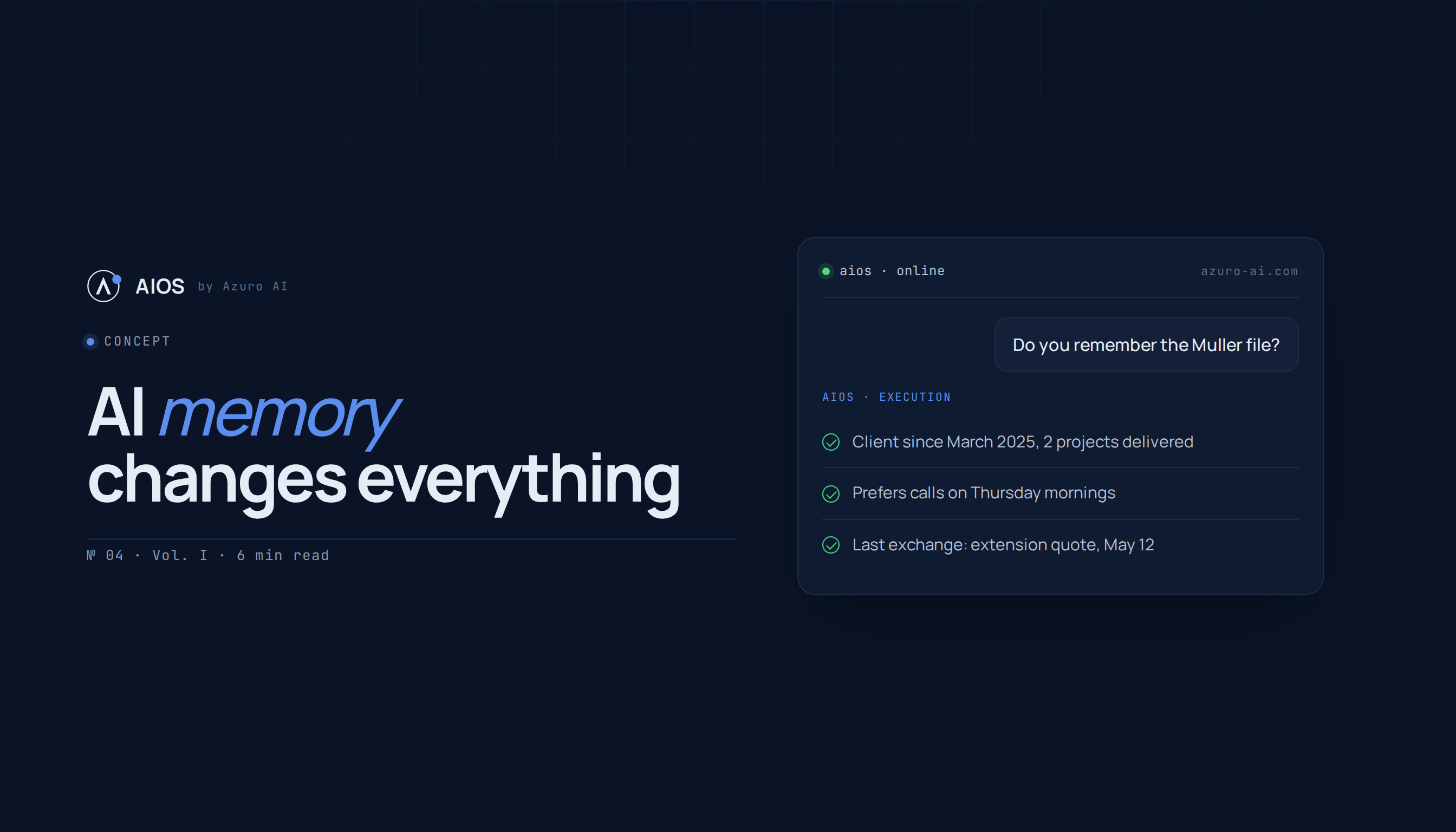 AI Memory: Why Context Changes Everything